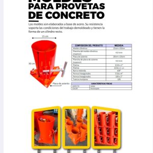 PROBETA PARA CONCRETO DE 4 MM  15 X 30 EDUMAQ
